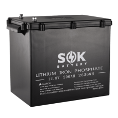 SOK 206Ah Heated LiFePO4 Lithium Battery (Plastic Case)
